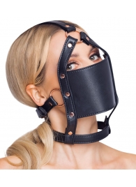 Черный намордник с кляпом-шаром Head Harness With A Gag - Orion - купить с доставкой в Ульяновске