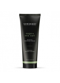 Массажный легкий крем WICKED Sage plus Sea Salt - 120 мл. - Wicked - купить с доставкой в Ульяновске