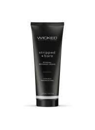 Массажный легкий крем WICKED Stripped plus Bare - 120 мл. - Wicked - купить с доставкой в Ульяновске