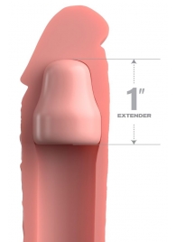 Телесная насадка-удлинитель 1 Inch Silicone X-tension - 17,8 см. - Pipedream - в Ульяновске купить с доставкой