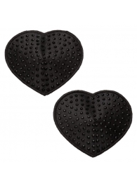 Черные пэстисы в форме сердечек Heart Pasties - California Exotic Novelties - купить с доставкой в Ульяновске