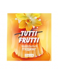 Пробник гель-смазки Tutti-frutti со вкусом ванильного пудинга - 4 гр. - Биоритм - купить с доставкой в Ульяновске