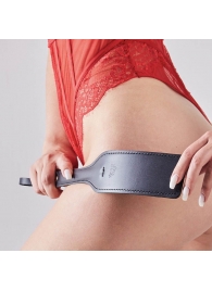 Черная кожаная шлепалка SitaBlack - 30 см. - Sitabella - купить с доставкой в Ульяновске
