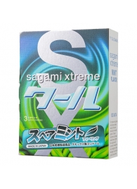 Презервативы Sagami Xtreme Mint с ароматом мяты - 3 шт. - Sagami - купить с доставкой в Ульяновске