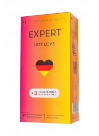 Презервативы EXPERT Hot Love с разогревающим эффектом - 12 шт.(+3 в подарок) - Expert - купить с доставкой в Ульяновске