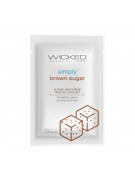 Саше лубриканта на водной основе Simply Aqua Brown Sugar с ароматом коричневого сахара - 3 мл. - Wicked - купить с доставкой в Ульяновске