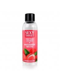 Массажное масло Sexy Sweet Nectar Lychee с феромонами и ароматом личи - 75 мл. - Биоритм - купить с доставкой в Ульяновске