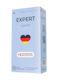 Ультратонкие презервативы EXPERT Lights - 12 шт.(+3 в подарок) - Expert - купить с доставкой в Ульяновске