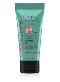 Съедобный интимный гель Orgie Lube Tube Cocktail Strawberry Mojito - 50 мл. - ORGIE - купить с доставкой в Ульяновске