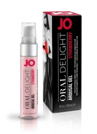 Клубничный лубрикант для оральных ласк Oral Delight Strawberry Sensation - 30 мл. - System JO - купить с доставкой в Ульяновске