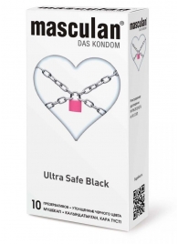 Ультрапрочные презервативы Masculan Ultra Safe Black - 10 шт. - Masculan - купить с доставкой в Ульяновске