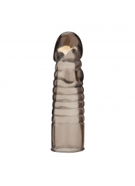 Дымчатая насадка-удлинитель Ribbed Realistic Penis Enhancing Sleeve Extension - 15,2 см. - BlueLine - в Ульяновске купить с доставкой