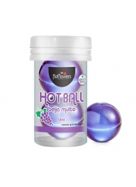 Лубрикант на масляной основе Hot Ball Beija Muito с ароматом винограда (2 шарика по 3 гр.) - HotFlowers - купить с доставкой в Ульяновске