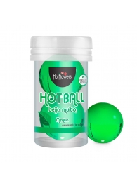 Лубрикант на масляной основе Hot Ball Beija Muito с ароматом мяты (2 шарика по 3 гр.) - HotFlowers - купить с доставкой в Ульяновске