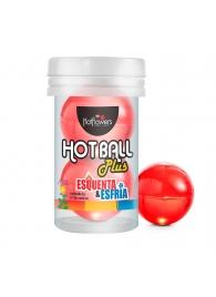Лубрикант на масляной основе Hot Ball Plus с охлаждающе-разогревающим эффектом (2 шарика по 3 гр.) - HotFlowers - купить с доставкой в Ульяновске
