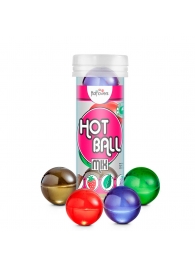 Ароматизированный лубрикант Hot Ball Mix на масляной основе (4 шарика по 3 гр.) - HotFlowers - купить с доставкой в Ульяновске