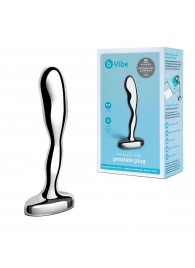 Стальной стимулятор простаты Stainless Steel Prostate Plug - 11,5 см. - b-Vibe - в Ульяновске купить с доставкой