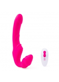 Розовый безремневой страпон на радиоуправлении Strapless Together - 22 см. - Together Toy - купить с доставкой в Ульяновске