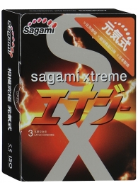 Презервативы Sagami Xtreme ENERGY с ароматом энергетика - 3 шт. - Sagami - купить с доставкой в Ульяновске