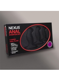 Набор из 3 массажеров простаты чёрного цвета NEXUS ANAL STARTER KIT - Nexus Range - в Ульяновске купить с доставкой