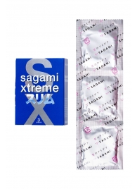 Розовые презервативы Sagami Xtreme FEEL FIT 3D - 3 шт. - Sagami - купить с доставкой в Ульяновске