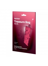 Розовый мешочек для хранения игрушек Treasure Bag XL - Satisfyer - купить с доставкой в Ульяновске