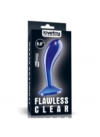 Синяя анальная втулка Flawless Clear Prostate Plug 6.0 - 15 см. - Lovetoy - в Ульяновске купить с доставкой