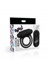 Черное эрекционное виброкольцо 28X Remote Control Vibrating Cock Ring   Bullet - XR Brands - в Ульяновске купить с доставкой