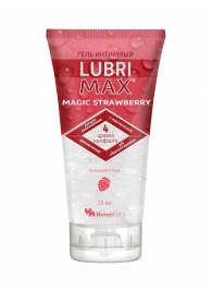 Интимный гель-смазка на водной основе Lubrimax Magic Strawberry - 75 мл. - ИнтелБИО - купить с доставкой в Ульяновске