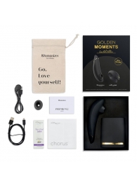 Набор для пар Golden Moments: Womanizer Premium 2 и We-Vibe Chorus - Womanizer купить в Ульяновске с доставкой в Orgasmix.ru Набор для пар Golden Moments: Womanizer Premium 2 и We-Vibe Chorus - Womanizer