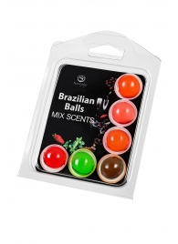 Набор из 6 шариков с ароматизированными массажными маслами Brazilian Balls - Secret Play - купить с доставкой в Ульяновске