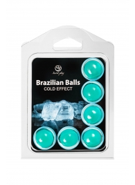 Набор из 6 шариков с массажным маслом Brazilian Balls с охлаждающим эффектом - Secret Play - купить с доставкой в Ульяновске