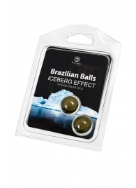 Набор из 2 шариков с массажным маслом Brazilian Balls с ледяным эффектом - Secret Play - купить с доставкой в Ульяновске