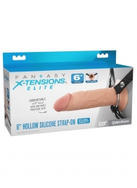 Полый страпон на ремнях 6’’ Hollow Silicone Strap-on - Pipedream - купить с доставкой в Ульяновске