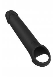 Черная насадка-удлинитель с вибрацией Vibrating Extender With Remote - Dream Toys - в Ульяновске купить с доставкой