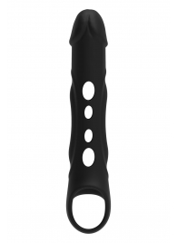 Черная насадка-удлинитель Vibrating Extender With Remote с вибрацией - Dream Toys - в Ульяновске купить с доставкой