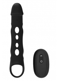 Черная насадка-удлинитель Vibrating Extender With Remote с вибрацией - Dream Toys - в Ульяновске купить с доставкой