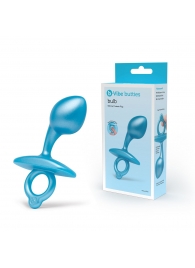 Голубая анальная пробка для массажа простаты Bulb Silicone Prostate Plug - 10,7 см. - b-Vibe - в Ульяновске купить с доставкой