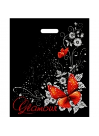 Черный пакет Glamour с вырубной ручкой (38х47 см) - Сима-Ленд - купить с доставкой в Ульяновске
