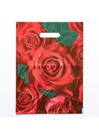Пакет с цветочным принтом и вырубной ручкой (30х40 см) - Сима-Ленд - купить с доставкой в Ульяновске