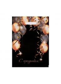 Пакет с вырубной ручкой и принтом в виде шариков (30х40 см) - Сима-Ленд - купить с доставкой в Ульяновске