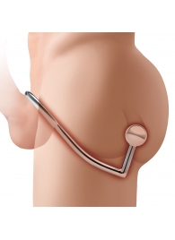 Кольцо на пенис с анальным стимулятором Stainless Steel Anal Hook   Cock Ring - BlueLine - в Ульяновске купить с доставкой