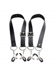 Ремни с зажимами для половых губ Spread Labia Spreader Straps with Clamps - XR Brands - купить с доставкой в Ульяновске