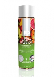 Лубрикант на водной основе с ароматом тропических фруктов JO Flavored Tropical Passion - 120 мл. - System JO - купить с доставкой в Ульяновске