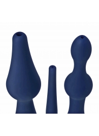 Набор из 3 универсальных насадок для анального душа Universal 3 Piece Silicone Enema Attachment Set - XR Brands - купить с доставкой в Ульяновске