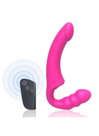 Розовый безремневой страпон Straples Strap-On Dildo - Erokay - купить с доставкой в Ульяновске