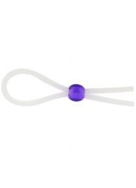 Прозрачное лассо с фиолетовой бусиной SILICONE COCK RING WITH BEAD LAVENDER - NMC - в Ульяновске купить с доставкой