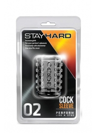 Прозрачная насадка на пенис с шишечками STAY HARD COCK SLEEVE 02 CLEAR - Blush Novelties - в Ульяновске купить с доставкой