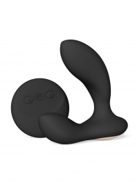 Черный вибромассажер простаты с пультом ДУ Hugo 2 Remote - Lelo - в Ульяновске купить с доставкой