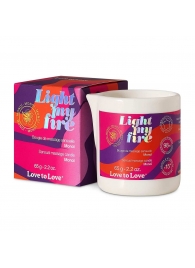 Массажная свеча Light My Fire с ароматом моной - 80 мл. - Love to Love - купить с доставкой в Ульяновске